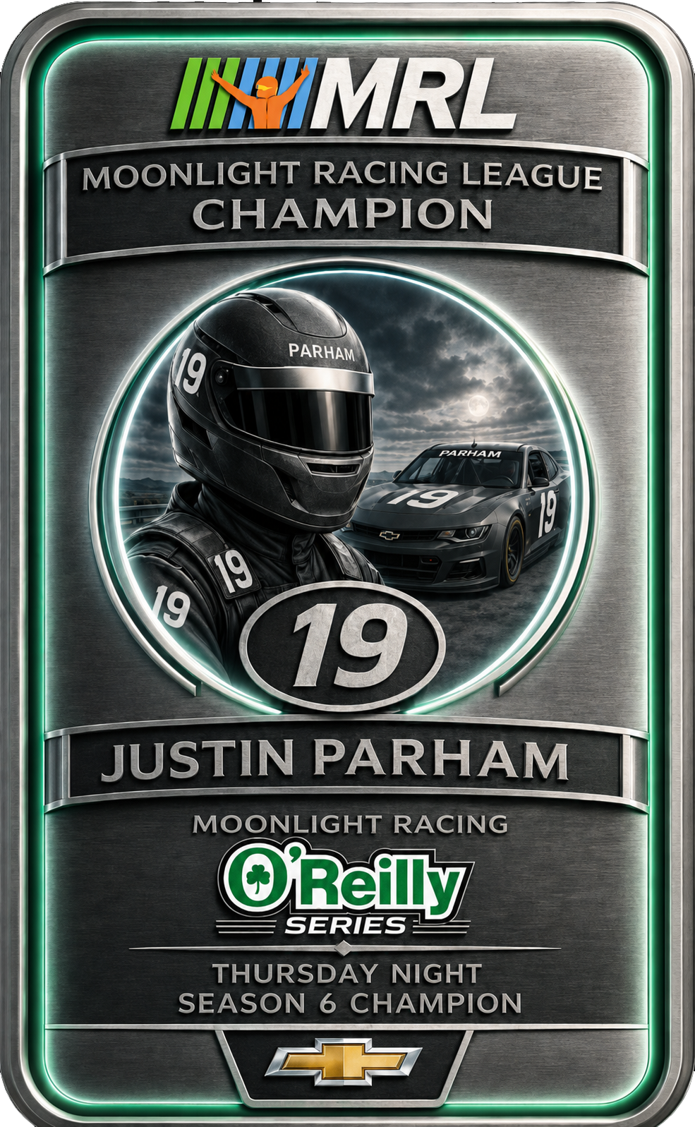 Justin Parham championship graphic